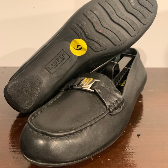 Ralph Lauren Careigh Women's Size 9 B Black Slip On Driving Loafer Shoes - Picture 6 of 15